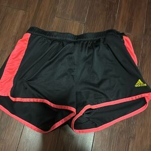 Like New ADIDAS Running Shorts - Lining - Drawstring - Pink & Black - Size Small